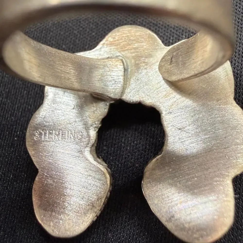 Gorgeous sterling silver sonoran gold naja ring. Adjustable